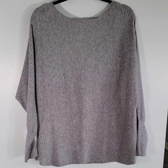 Laura Oversized grey sweater with silver metal stud design on front. BNWOT - Picture 8 of 8